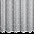Tkanina firanowa aden zdobiona haftem we wzór geometryczny - 160 cm - biały 3
