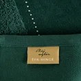EWA MINGE Ręcznik KARINA w kolorze butelkowej zieleni, zdobiony aplikacją z cyrkonii na miękkiej szenilowej bordiurze - 70 x 140 cm - butelkowy zielony 6