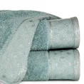 DIVA LINE Ręcznik HANA w kolorze miętowym, z błyszczącym geometrycznym wzorem na bordiurze - 70 x 140 cm - miętowy 1