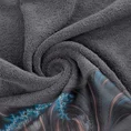 EWA MINGE Ręcznik CHIARA z bordiurą zdobioną fantazyjnym nadrukiem - 50 x 90 cm - stalowy 4