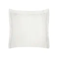 NOVA COLOUR Poszewka na poduszkę bawełniana z satynowym połyskiem i ozdobną kantą - 40 x 40 cm - kremowy 1