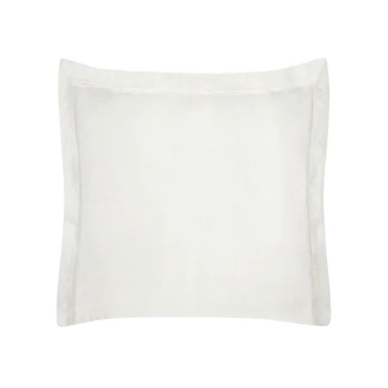 NOVA COLOUR Poszewka na poduszkę bawełniana z satynowym połyskiem i ozdobną kantą - 40 x 40 cm - kremowy