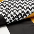 EVA MINGE Komplet pościeli MINGE 1 z najwyższej jakości makosatyny bawełnianej z designerskim nadrukiem łączący elegancką pepitę z wzorem geometrycznym - 160 x 200 cm - biały 5