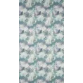 Tkanina zasłonowa o naturalnym splocie z wzorem kwiatowym - 300 cm - srebrny 6