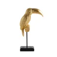 Tukan figurka dekoracyjna złota - 23 x 12 x 40 cm - złoty 3