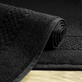 Dywanik łazienkowy CALEB z bawełny frotte, dobrze chłonący wodę - 50 x 70 cm - czarny 1