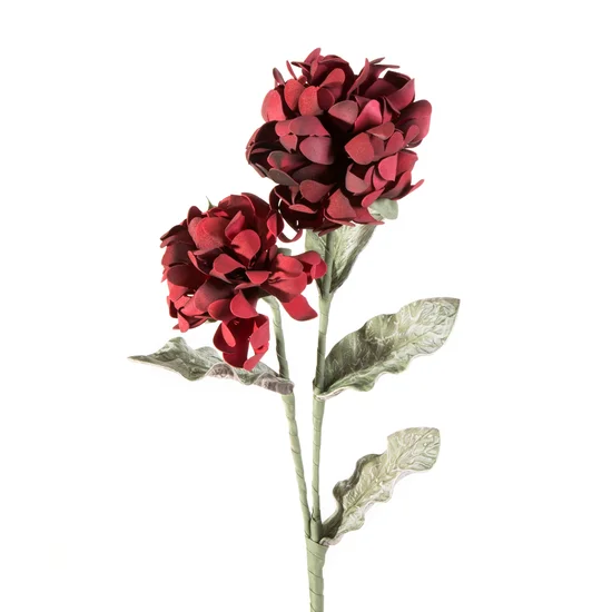CHRYZANTEMA sztuczny kwiat dekoracyjny z pianki - ∅ 18 x 73 cm - bordowy