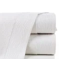 Ręcznik DAFNE z bawełny podkreślony żakardową bordiurą z motywem zebry - 50 x 90 cm - kremowy 1