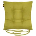 ADORE dwustronna welurowa poduszka siedziskowa na krzesło z czterema pikowaniami - 40 x 40 x 8 cm - jasnozielony 2