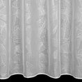 Firana LEILA z tkaniny o strukturze drobnej siateczki z nadrukiem srebrnych liści - 140 x 260 cm - biały 3