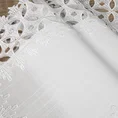 Bieżnik dekoracyjny z brzegami obszytymi  gipiurą - 40 x 140 cm - biały 4