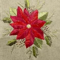 Szarfa świąteczna RICO z aplikacją z tasiemki w kształcie gwiazdy betlejemskiej - 33 x 180 cm - kremowy 2