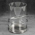 Świecznik dekoracyjny NALA z metalu ze szklanym kloszem - ∅ 13 x 18 cm - transparentny 1
