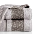 EUROFIRANY CLASSIC Ręcznik SYLWIA 1 z żakardową bordiurą tkaną w ornamentowy wzór - 50 x 90 cm - liliowy 1