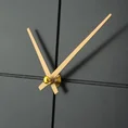 Dekoracyjny zegar ścienny z wahadłem, styl nowoczesny, czarno-złoty - 25 x 5 x 41 cm - stalowy 2