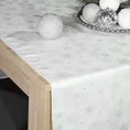 Obrus EMBER zdobiony żakardowym wzorem śnieżynek ze srebrną nitką - 70 x 150 cm - biały 5