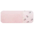 Ręcznik z haftowana bordiurą i pasmanterią - 70 x 140 cm - różowy 3