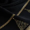 Ręcznik świąteczny EVE 01 bawełniany z aplikacją choinki ze złotych kryształków - 50 x 90 cm - czarny 5