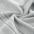 Ręcznik EMINA bawełniany z bordiurą podkreśloną klasycznymi paskami - 50 x 90 cm - srebrny 5