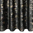 Zasłona TAMI z welwetu zdobiona błyszczącym nadrukiem - 140 x 250 cm - czarny 3