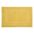 Lekki, chłonący wodę dywanik łazienkowy CALEB z bawełny zdobiony pasem wzoru w krateczkę - 50 x 70 cm - musztardowy 2
