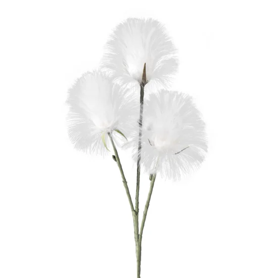 OSET - PIÓROPUSZ kwiat sztuczny dekoracyjny - 86 cm - biały