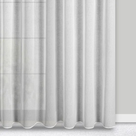 Firana MARGO z błyszczącej tkaniny o gęstym splocie - 300 x 250 cm - biały