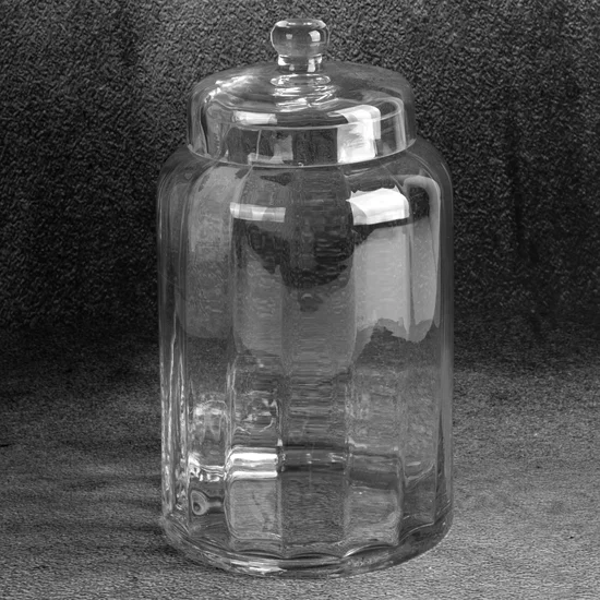 Pojemnik NANCY do przechowywania z transparentnego szkła - ∅ 18 x 32 cm - transparentny