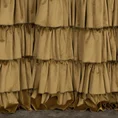 Zasłona CHARLOTTE 1 z miękkiego i miłego w dotyku welwetu z czterema falbanami,  gramatura 200 g/m2 - 140 x 270 cm - miodowy 3