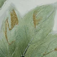 Obraz LIŚCIE ręcznie malowany na płótnie  z akcentami złotego brokatu - 80 x 80 cm - biały 2