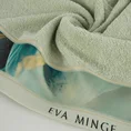 EVA MINGE Ręcznik MINGE 5 z bordiurą zdobioną fantazyjnym nadrukiem - 30 x 50 cm - jasnomiętowy 5