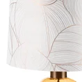 LIMITED COLLECTION Lampa stołowa BLANCA 1 z podstawą łączącą szkło i metal z welwetowym  abażurem MAGIA BIELI - ∅ 40 x 69 cm - biały 8