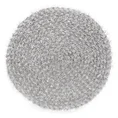 Okrągła podkładka dekoracyjna CLARE  z wystającymi niteczkami - ∅ 38 cm - jasnoszary 1
