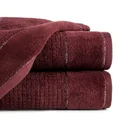EWA MINGE Ręcznik DAGA w kolorze bordowym, z welurową bordiurą i błyszczącą nicią - 50 x 90 cm - bordowy 1