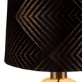 LIMITED COLLECTION Lampa stołowa VICTORIA 2 z podstawą łączącą szkło i metal oraz welwetowym abażurem SIŁA ZŁOTA - ∅ 43 x 69 cm - czarny 7