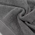 Ręcznik DAISY z bordiurą podkreśloną kontrastującym stebnowaniem - 50 x 90 cm - stalowy 5