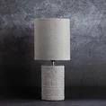 Lampa AGIS na ceramicznej podstawie z wytłaczanym wzorem tkaniny - ∅ 20 x 43 cm - stalowy 1