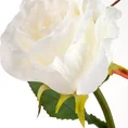 RÓŻA kwiat sztuczny dekoracyjny z płatkami z jedwabistej tkaniny - ∅ 7 x 63 cm - kremowy 2