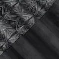 Zasłona ARIANA z pasem lśniącego geometrycznego nadruku - 140 x 250 cm - czarny 9