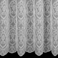 Tkanina firanowa zakończona pasem ornamentowego haftu - 290 cm - biały 3