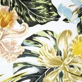 EUROFIRANY NOVA Komplet pościeli z wysokogatunkowej satyny bawełnianej TRINITY z nadrukiem egzotycznych kwiatów - 160 x 200 cm - biały 4