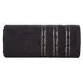 Ręcznik JONAS z bawełny z ozdobną żakardową bordiurą z marszczeniem - 70 x 140 cm - czarny 3
