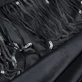 Zasłona JASPER z welwetu zdobiona połyskującym pasem cekinów - 140 x 250 cm - czarny 5