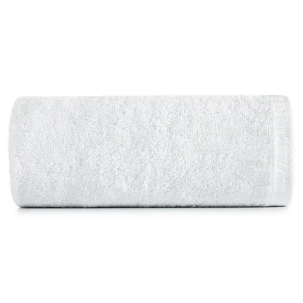 Ręcznik kąpielowy 50x90 cm bawełniany kolor biały z haftowanym logiem Eva Minge 550 g/m2 VENUS Ręcznik kąpielowy 50x90 cm bawełniany kolor biały z haftowanym logiem Eva Minge 550 g/m2 VENUS - 50 x 90 cm