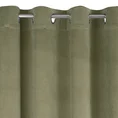 Jednokolorowa zasłona MEGALI z miękkiego welwetu - 140 x 250 cm - oliwkowy 4