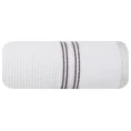 EWA MINGE Ręcznik FILON w kolorze białym, w prążki z ozdobną bordiurą przetykaną srebrną nitką - 50 x 90 cm - biały 3