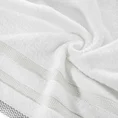 EUROFIRANY CLASSIC Ręcznik RIKI  z bordiurą w pasy miękki i puszysty, zero twist - 70 x 140 cm - biały 5