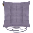 ADORE dwustronna welurowa poduszka siedziskowa na krzesło z dziewięcioma pikowaniami, gramatura 195 g/m2 - 40 x 40 x 6 cm - liliowy 2