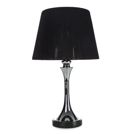 Lampa stołowa ALINA z ozdobną metalową podstawą i abażurem z matowej nici Lampa stołowa ALINA z ozdobną metalową podstawą i abażurem z matowej nici - ∅ 26 x 60 cm