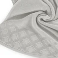DIVA LINE Ręcznik TOBI w kolorze stalowym, z żakardową bordiurą z geometrycznym, welurowym wzorem - 50 x 90 cm - stalowy 5